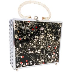 Novelty Metal Purse with Lucite Handles, 1950s 
