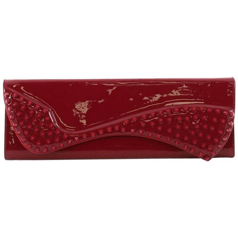 Christian Louboutin Pigalle Clutch Spiked Patent
