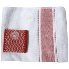 Hermès Set of Sports Towel and Sweatband Tennis Combed Cotton For Woman NIB