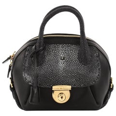 Salvatore Ferragamo Fiamma Satchel Stingray and Leather Mini