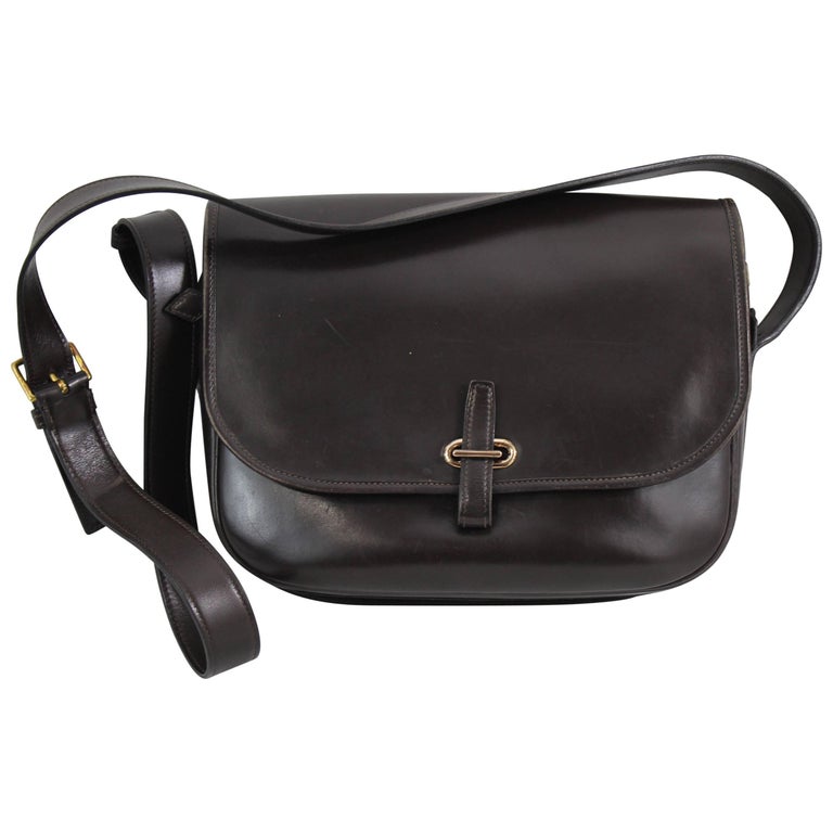 Hermes Vintage Dark Brown Balle de Golf Big Size Shoulder Bag at