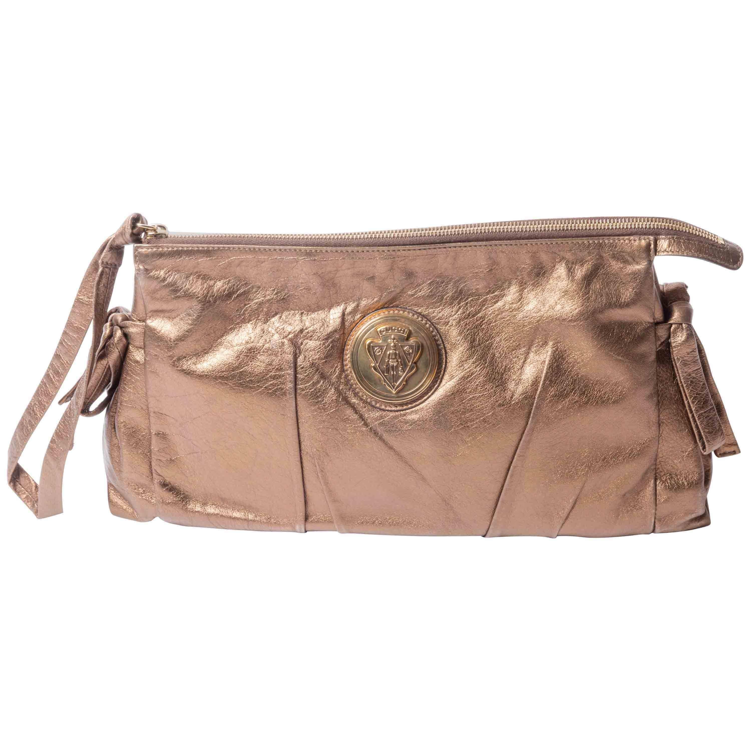 Vintage Metallic Gucci Clutch / Wristlet