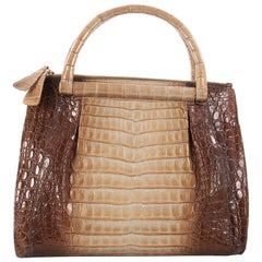 Nancy Gonzalez Double Zip Convertible Tote Crocodile Large