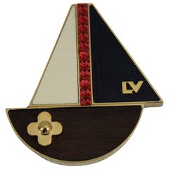 Louis Vuitton Boat Brooche with Stone, Wood and metal