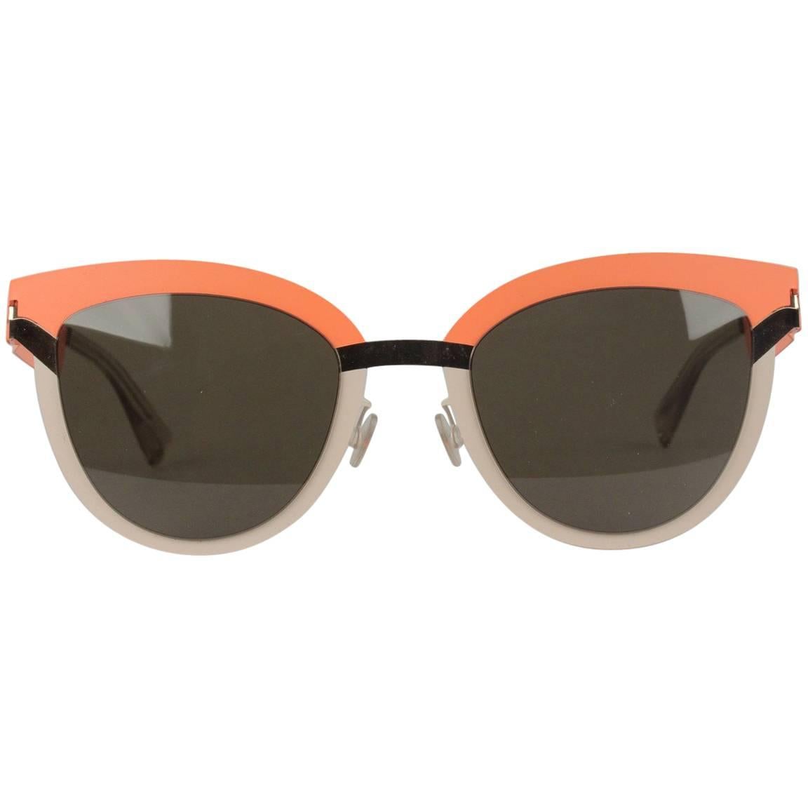 MYKITA STUDIO Mint Sunglasses S8 Tangerine Desert Modules Green Lens