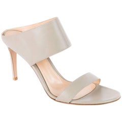 Gianvito Rossi Women's Solid Gray Leather Mules