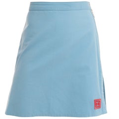 Chanel Identification 2002 Spring Blue A-Line Mini Skirt