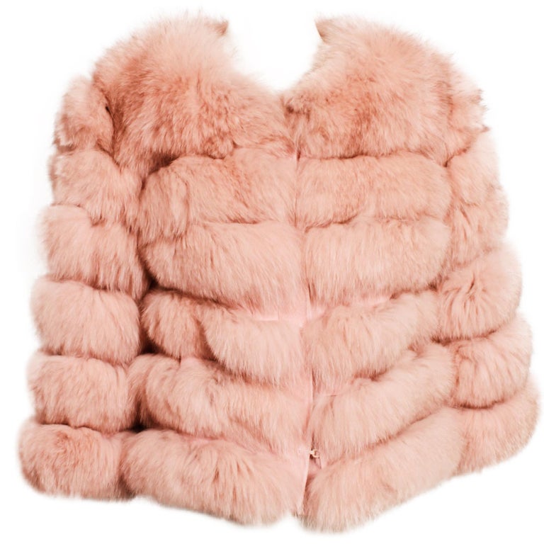 Pink Fur Jacket at 1stDibs