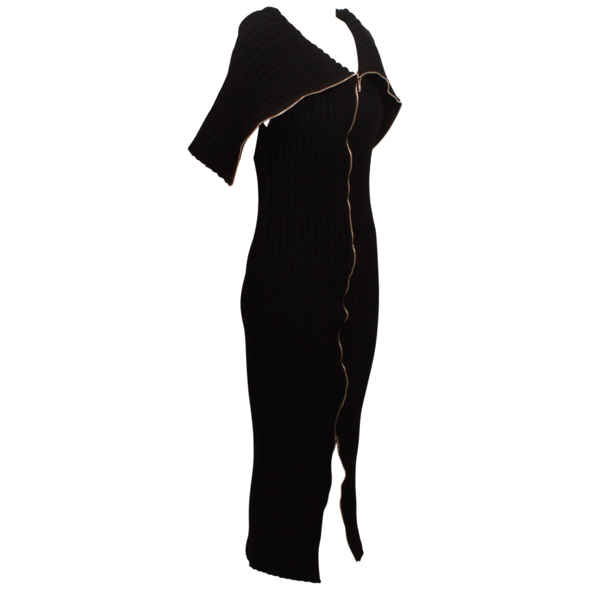 Maison Margiela Knit Zipper Dress For Sale