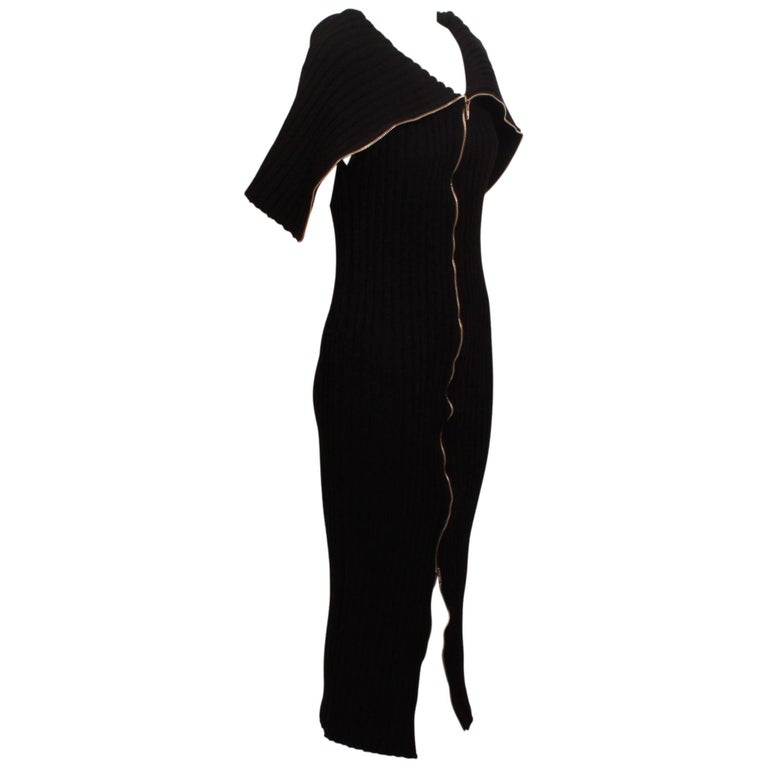 Maison Margiela Knit Zipper Dress For Sale at 1stDibs