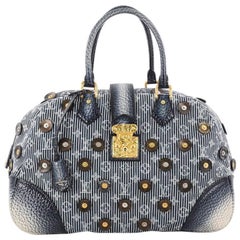 Louis Vuitton Polka Dot Trunks Bowly Handbag Denim