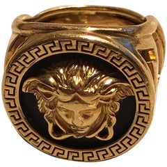 Giani Versace Medusa Goldring. 1980''s