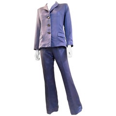 Vintage Lanvin Tuxedo Suit - Purple Silk