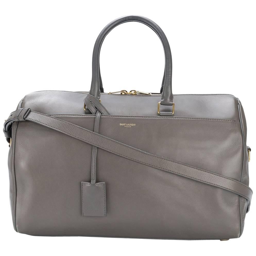 Yves Saint Laurent Veal Grey Duffle Bag 