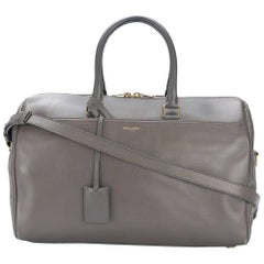Yves Saint Laurent Veal Grey Duffle Bag