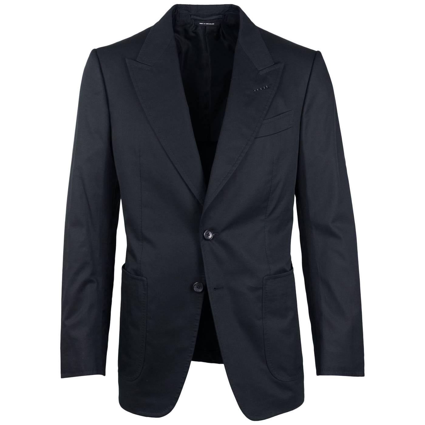 Tom Ford Black 100% Cotton Shelton Sport Jacket  For Sale