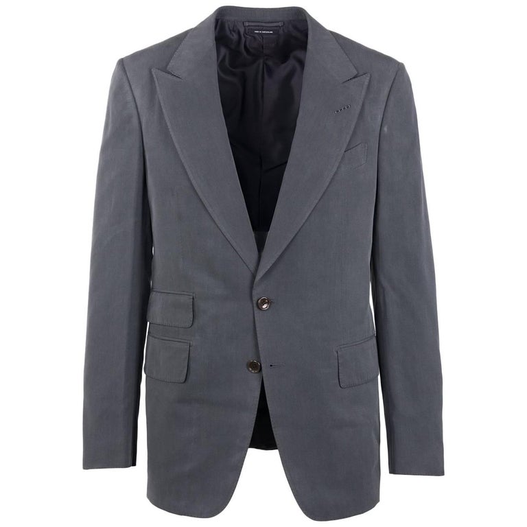 Tom Ford Slate Grey 100% Silk Shelton 2PC Suit For Sale at 1stdibs