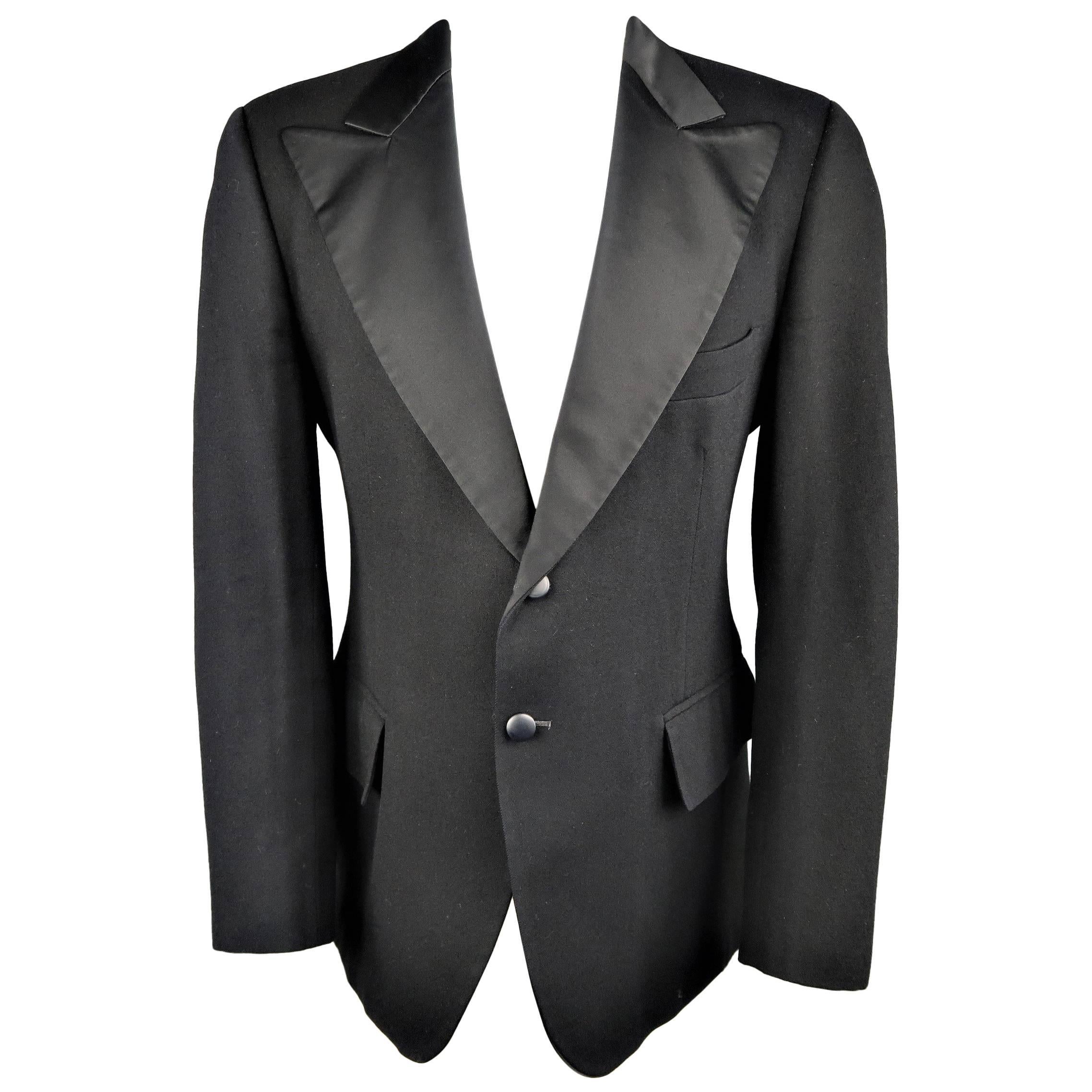 Jean Paul Gaultier Men's Wool Silk Peak Lapel Le Smoking Tuxedo Jacket