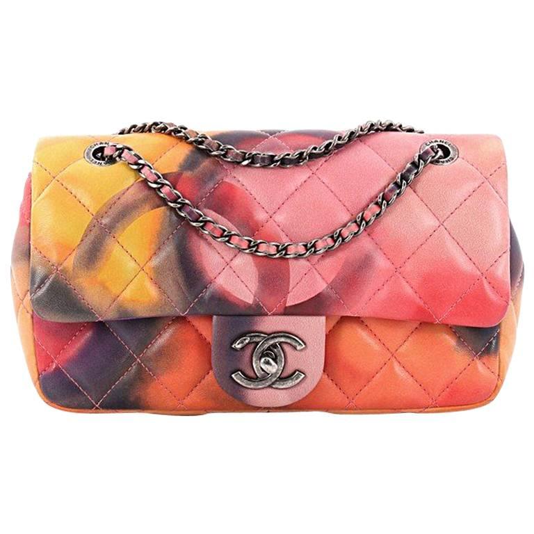 Chanel Limited Edition Flower Power Flap Bag Quilted Lambskin Small at 1stDibs