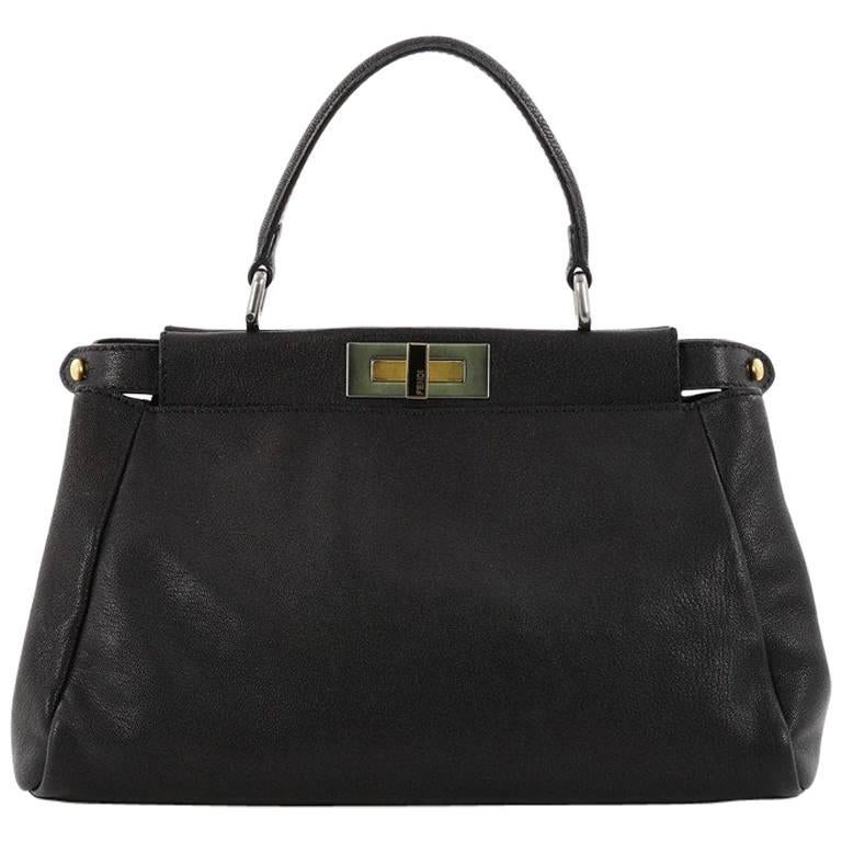 Fendi Peekaboo Handbag Leather Regular