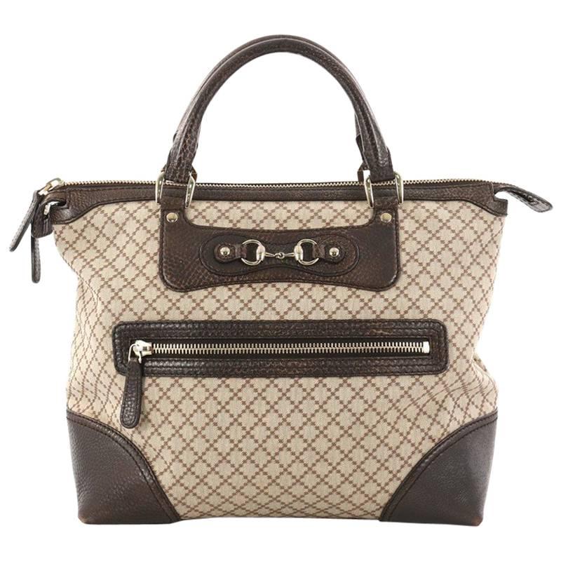 Gucci Catherine Tote Diamante Canvas with Leather Large