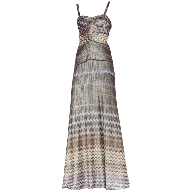 Missoni Metallic Knit Gown at 1stdibs