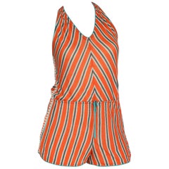 Missoni Knit Halter Romper Jumpsuit