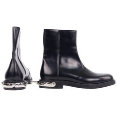 Vetements x Church's Men's Black Leather Shannon Spur Boots