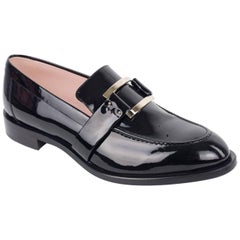 Roger Vivier Women's 30mm Black Patent Leather Loafers