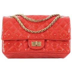 Chanel Reissue Double Compartment Flap Bag Quilted Patent Medium