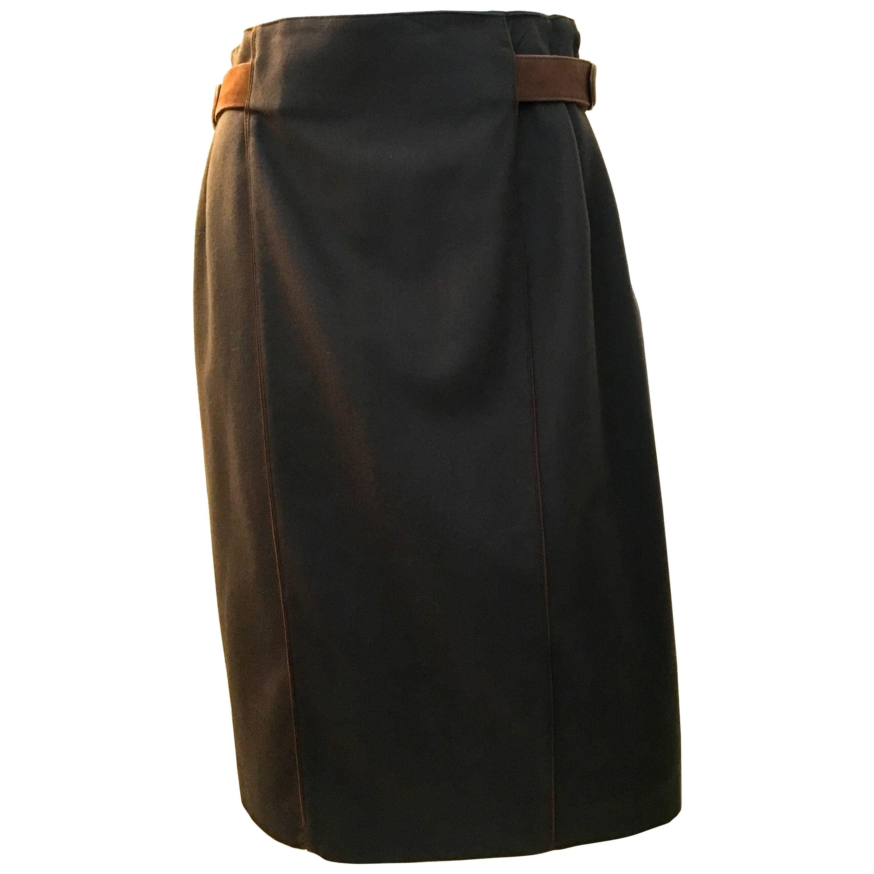 Gucci Skirt w/ Leather Belt - Rare For Sale