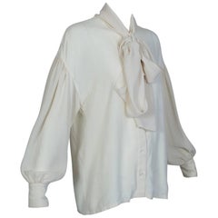 Diane von Furstenberg Pussy Bow Poet's Blouse, 1970s