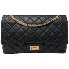 Chanel Aged Calfskin Quilted 2.55 Reissue 227 Flap Black