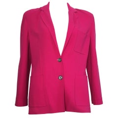 Celine Pink Wool Jacket with Pockets Size 8.