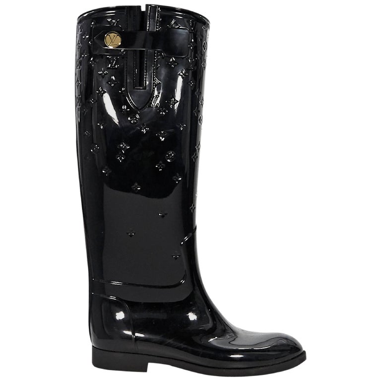 Black Louis Vuitton Drops High Rain Boots For Sale at 1stDibs louis