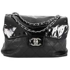 Chanel Soft Chain Flap Bag Patent and Quilted Lambskin Maxi