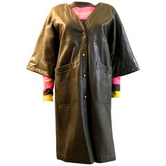 Vintage Bonnie Cashin Leather Coat w/ Matching Dress 