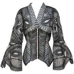 Gianfranco Ferre Embroidered  Corset With Matching Bollero Jacket '02 Runway 