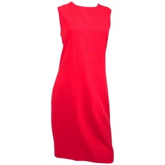 Yves Saint Laurent Rive Gauche Red Sheath Dress