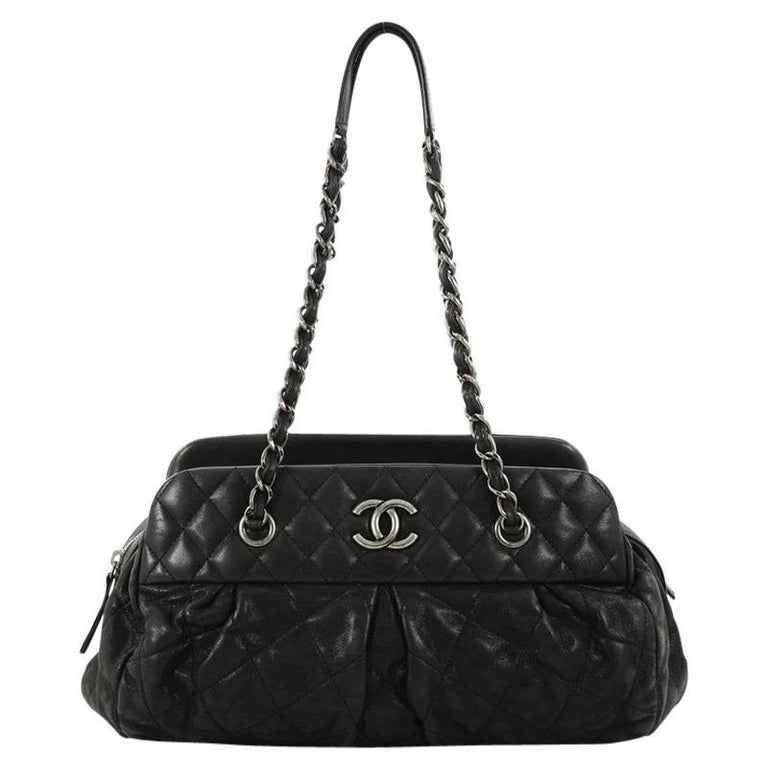 Chanel Chic Quilt Bowling Bag Quilted Iridescent Calfskin Medium at ...