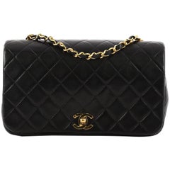 Chanel Vintage 3 Way Full Flap Bag Quilted Lambskin Medium
