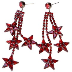 Red Crystal Cassiopeia Earrings