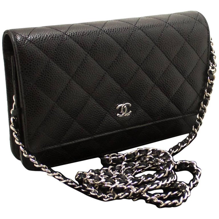 Never Used Chanel Caviar Wallet On Chain Woc Black Shoulder Bag For Never Used Chanel Caviar Wallet On Chain Woc Black Shoulder Bag For