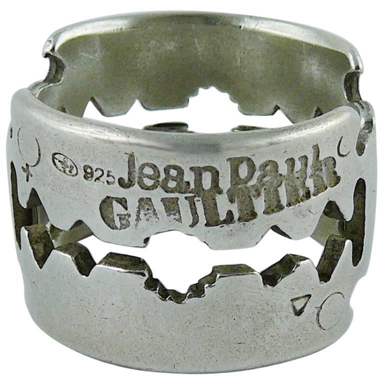 Jean Paul Gaultier Vintage Sterling Silver Razor Blade Ring at  