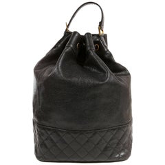 Chanel Black Caviar Leather Vintage XL Backpack