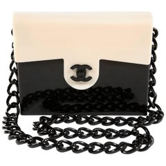 Chanel Black and Cream Bakelite Small Shoulder Bag
