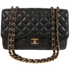 Chanel Black Caviar Classic Single Flap Bag