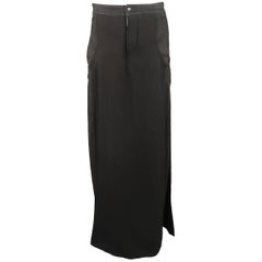 Men's GARETH PUGH Size 30 Black Skirt Panel Overlay Skinny Jean Pants