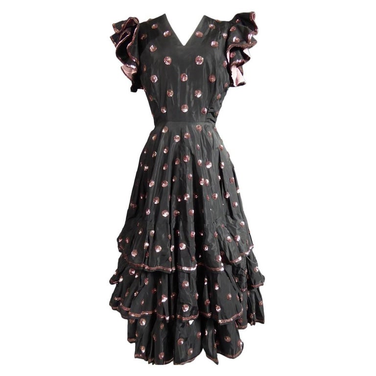 A French Jacques Heim Haute Couture Dress numbered 15365 Circa 1950 For Sale