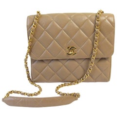 Chanel Taupe Caviar Shoulder Bag